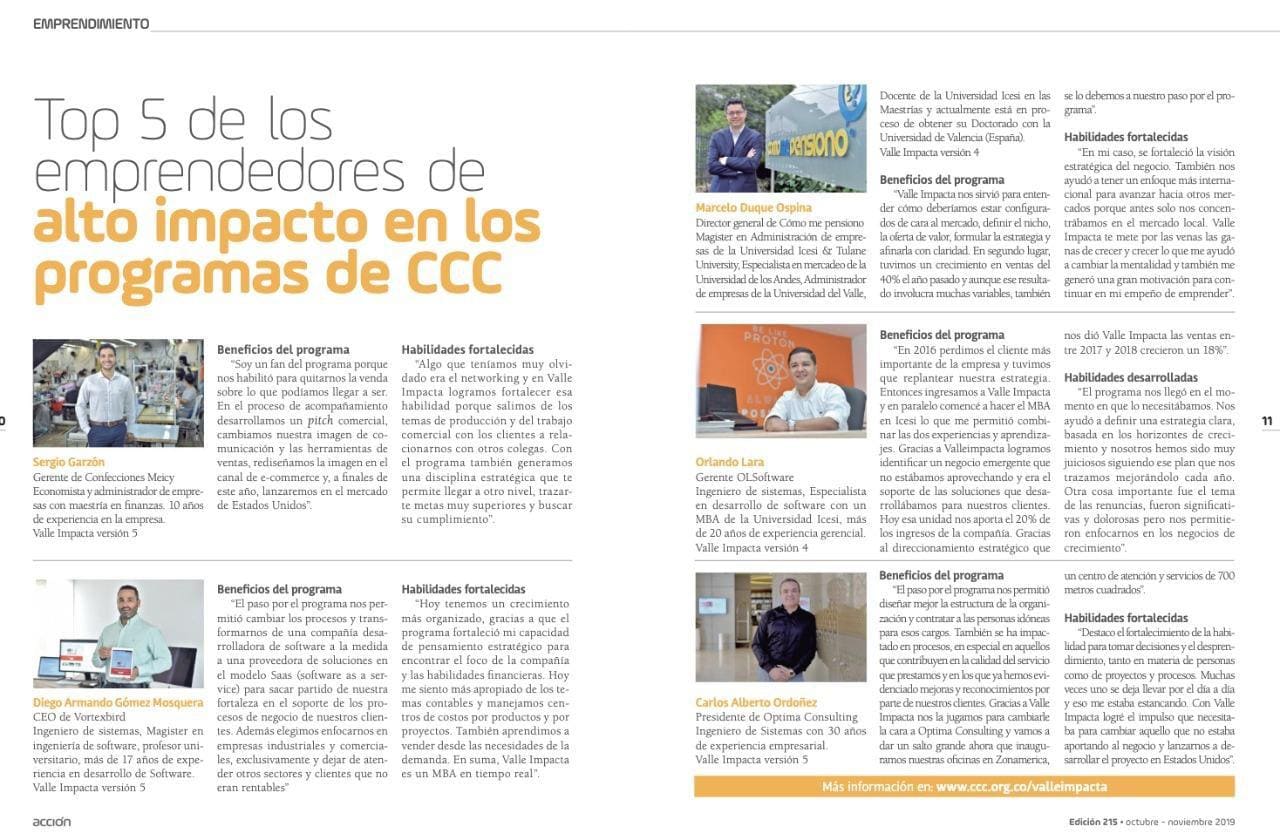 Top 5 Emprendedores Alto Impacto